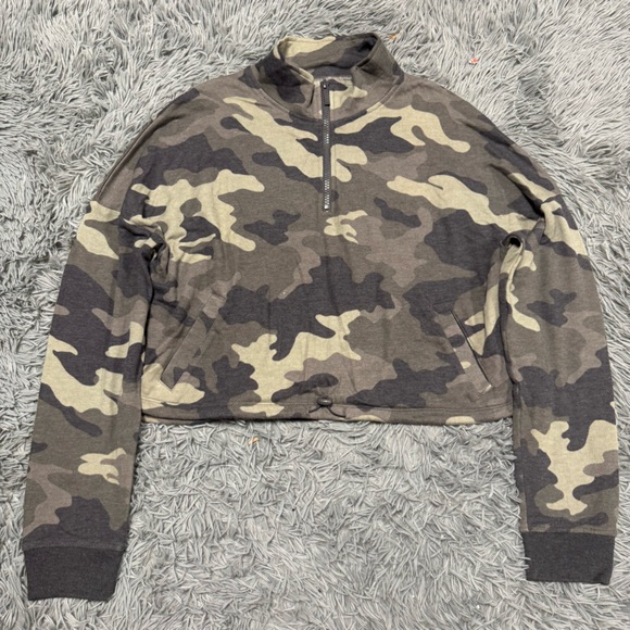 Aeropostale Quarter Zip Camo Pullover Size Large - Picture 1 of 8